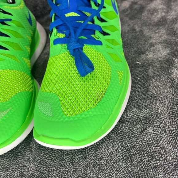Nike free 5.0 Poison Green Lyon Blue Flesh Sport Shoes Men size 10.5 - Picture 6 of 8